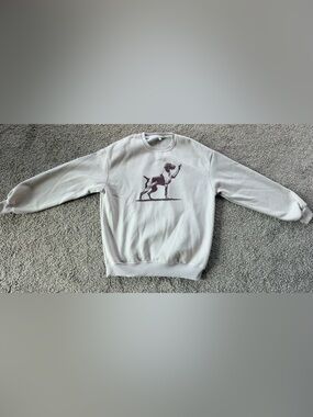 Dog Graphic Crewneck Sweatshirt